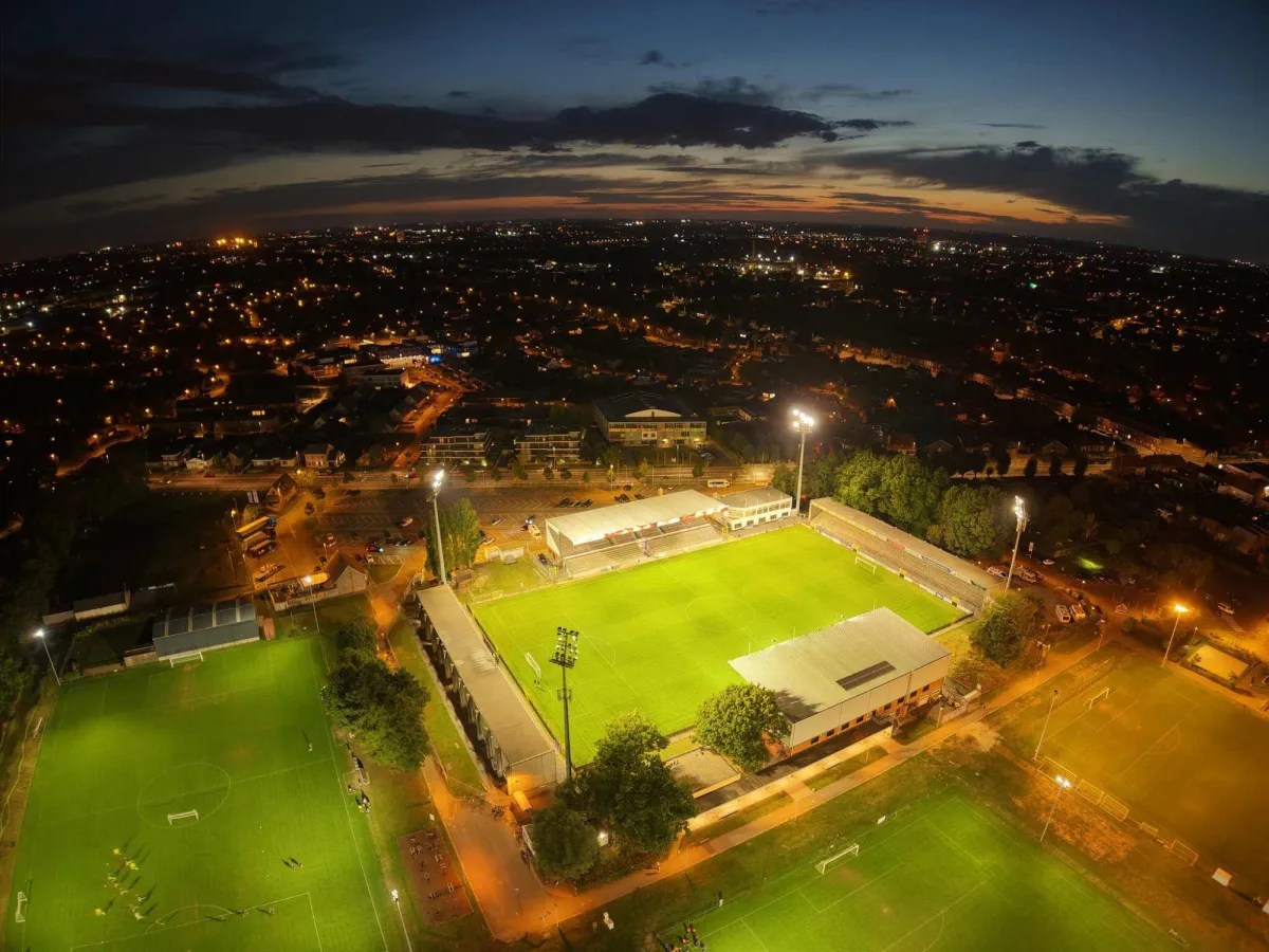 Luchtfoto stadion KRC Harelbeke